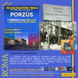 Giardino vittime dell'eccidio di Porzûs | Inaugurazione targa
