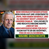 Beim Weihnachtsessen verstoßen: Der Satz meines Sohnes traf mich ins Mark