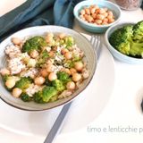 Porridge salato broccoli e ceci