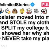 My stepsister moved in and STOLE my clothes and tried to SPLIT my college fund in HALF [FULL STORY]