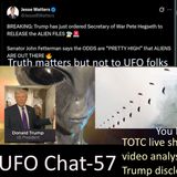 UFO Chat with Paul -57 TOTC last regular live show + Trump disclosure madness +UAP vids analyzed