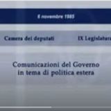 Comunicazione Presidente del Consiglio Bettino Craxi
