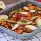 Zucca e patate al forno con mele