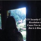 Is the UN Securuty Resolution for a Cease Fire Binding and Legal