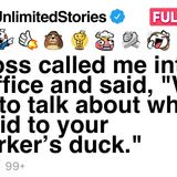 My boss said_ _We need to talk about what you did to your coworker_s duck
