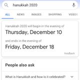 HANUKKAH STARTS 12/10/2020