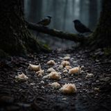 Breadcrumbs on dark soil