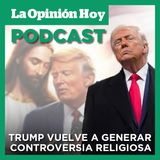 Trump comparte nueva imagen siendo abrazado por Jesús y genera críticas.