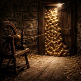 Gold piling at the door