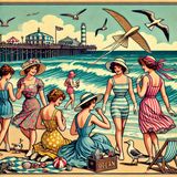 25 - Outdoor Girls at Ocean View by Laura Lee Hope