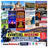 Eventi weekend 17 e 18 ottobre: Bari, Altamura, Gravina e Matera