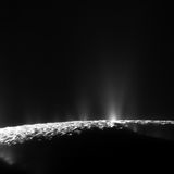 Ten-thousand-kilometres high water spout discovered on Saturn’s ice moon