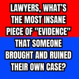 Lawyers, What’s the Most Insane Piece of "Evidence" That Someone Brought and Ruined Their Own Case?
