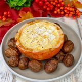 Zucca con brie in friggitrice ad aria