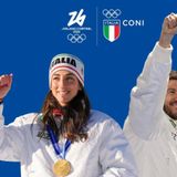 Davide Ghiotto portabandiera alla cerimonia di chiusura delle Olimpiadi in Arena a Verona