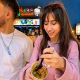 🌙🍣❤️ قررنا نفطر اليوم بمطعم ياباني 🇯🇵🥢 _ وسام وسارة ✨