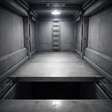 Door seals while floor drops