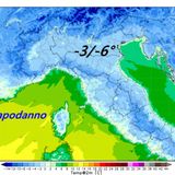 Previsioni 30 dicembre – 1 gennaio: brusco calo delle temperature, anche di 15 gradi in montagna