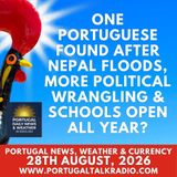 One Portuguese found after Nepal floods, more political wrangling & schools to open all year?