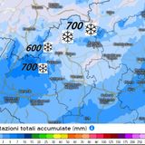 Previsioni meteo 27-29/11, perturbazione debole in transito e fioccate di neve dai 700 metri