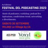 Voxyl Voce Gola al "FESTIVAL DEL PODCASTING 2023"