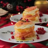 Piroetta all'arancia con salmone e finocchi