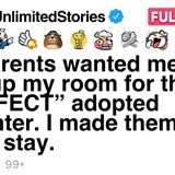 My parents made me give up my room for their _perfect_ daughter then begged me to stay