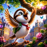 Bajka do słuchania dla dzieci 🐦 Mały Wróbelek, który chciał dosięgnąć gwiazd