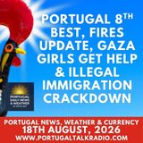 Portugal 8th best, fires update, Gaza girls get help & illegal immigration crackdown