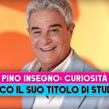 Pino Insegno Curiosità: Ecco Il Suo Titolo Di Studio!