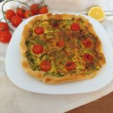 Sfoglia con fagiolini ricotta e pomodorini