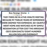 The CEO’s Son Fired Me—My Resignation Cost Them $800M | Workplace Revenge Story