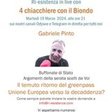 4 Chiacchiere col Biondo: Ri-Esistenza live con Gabriele Pinto