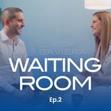 Il Dott. Gabriele Petti nella Waiting Room di Clinica Baviera con Thais Wiggers