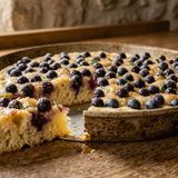 Focaccia dolce con uva in friggitrice ad aria