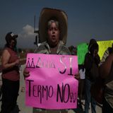 Campesinos se manifiestan contra termoeléctrica en Morelos