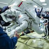 Next generation NASA space suit being tested in microgravity