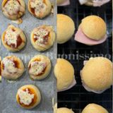 Pizzette e panini soffici da buffet