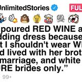 My SIL poured RED WINE all over my wedding dress [FULL STORY](MP3_70K)