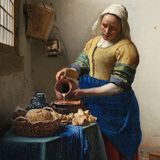 Rijksmuseum w Amsterdamie - Jan Vermeer - Mleczarka