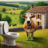 As-tu déjà entendu parler des vaches qui apprennent à utiliser des toilettes ?