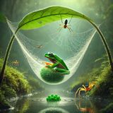 The Frogs That Use Spider Silk for Baby Hammocks