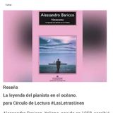 5. Libro. #LasLetrasUnen recomienda "Novecento. La leyenda del pianista en el océano." Reseña