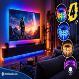 Striscia led tv le 4 che rendono il salotto un cinema