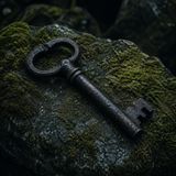 Iron Key on Mossy Stone — Brothers Grimm rebooted