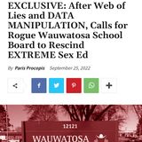 EXCLUSIVE: After Web of Lies and DATA MANIPULATION, Calls for Rogue Wauwatosa School Board to Rescind EXTREME Sex Ed