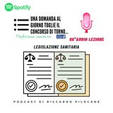 66° audio lezione Legislazione sanitaria
