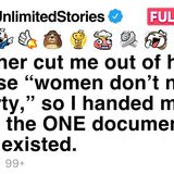 My father cut me out of his will because _women don_t need property