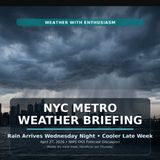 New York City Weather - April 27th 2026, Quiet Start, Wet Midweek, Cool End"
