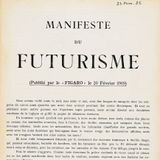 Manifesto del Futurismo di Marinetti